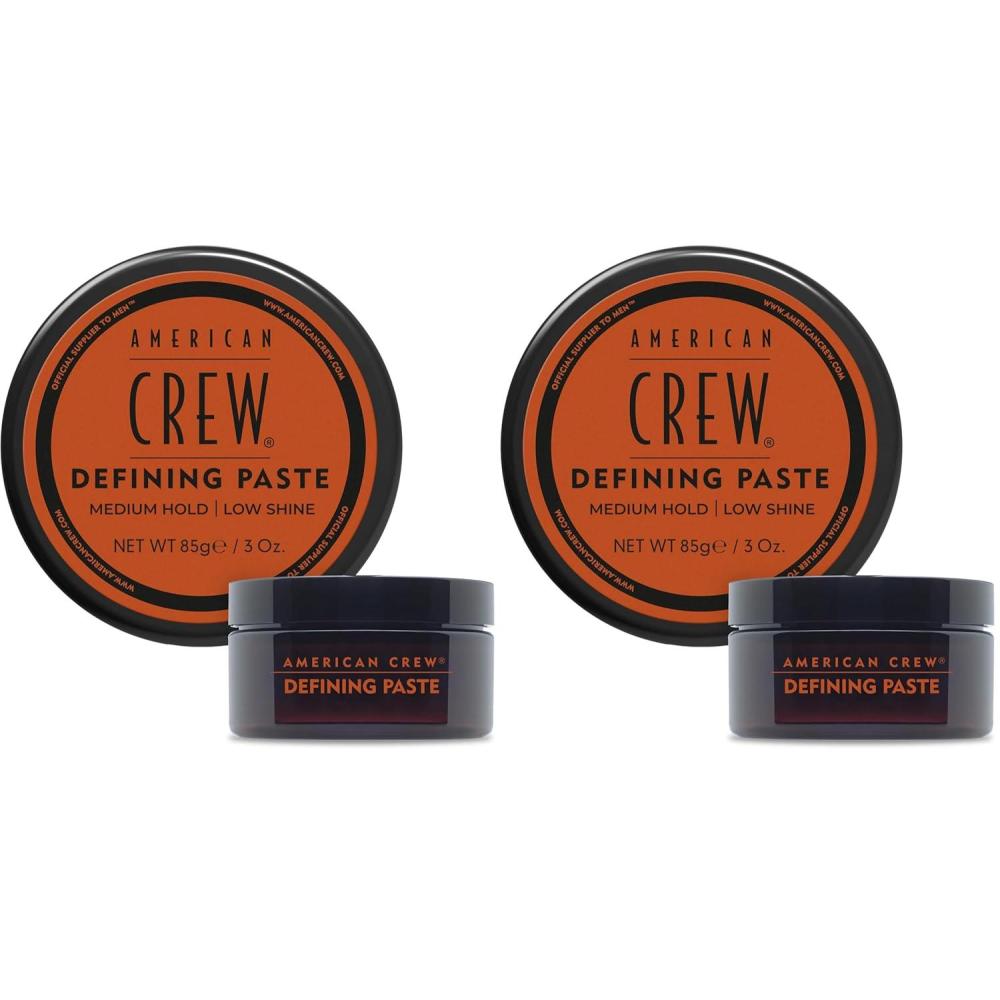 American Crew Men’s Hair Defining Paste, Like Hair Gel with Medium Hold Hair Gel & Low Shine, 3 oz(3 Ounce (Pack of 2))