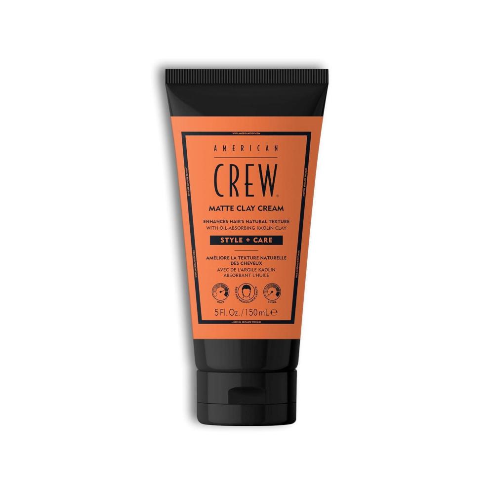 AMERICAN CREW Matte Clay Cream, Hybrid Hair Styling Clay Gel For Men, Medium Hold With Matte Finish, 5 fl oz