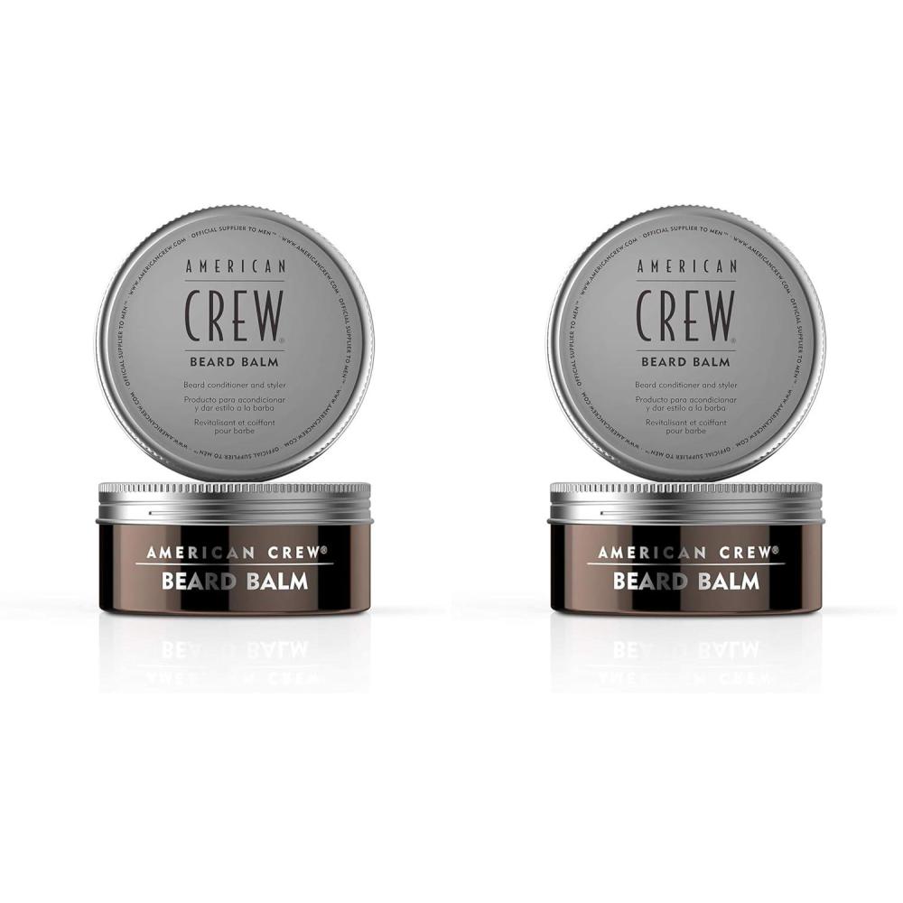 American Crew Beard Balm, Conditioner & Styler, Sweet Almond Oil, Shea Butter, 2.3 Fl Oz(2.3 Fl Oz (Pack of 2))